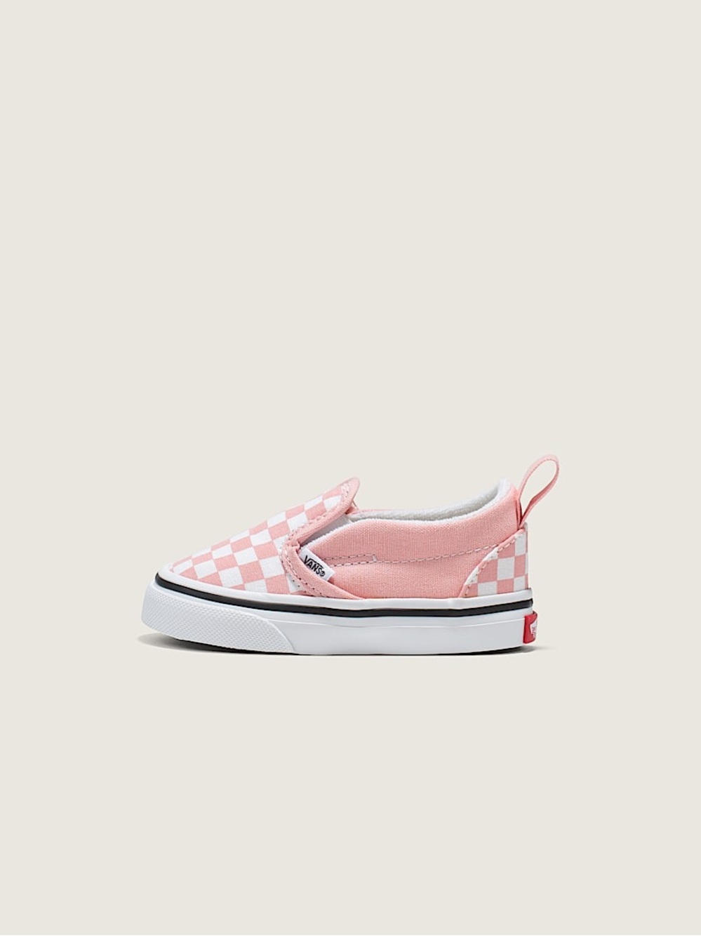 NEW In Box Vans Toddler Classic Slip-On V Checkerboard Shoe Pink
